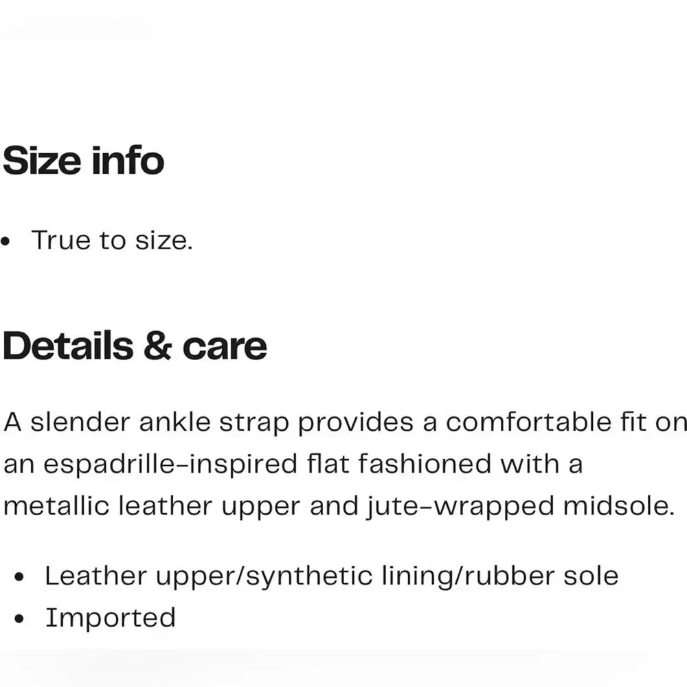 Eileen Fisher Lala Espadrille Flat Sandal Size 8.5 Cognac Leather Espadrille New